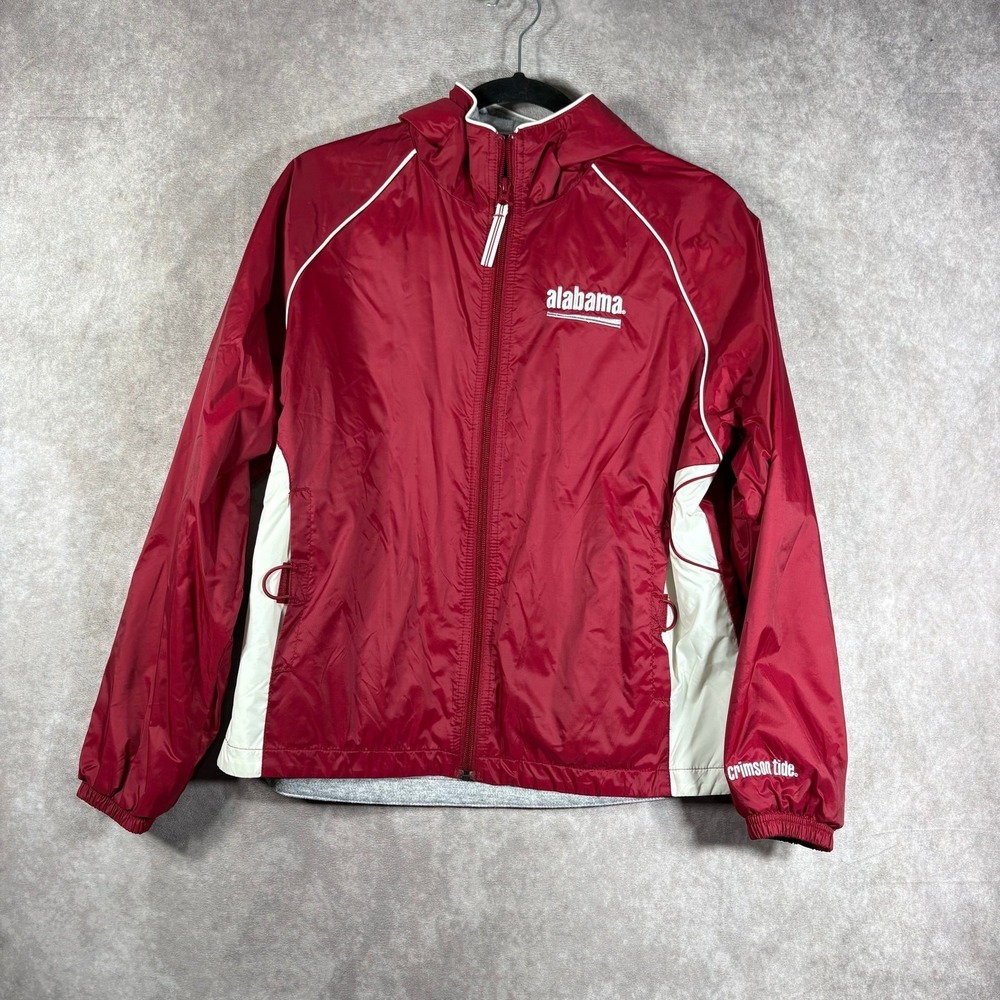 Red‎ Oak Alabama Crimson Tide Jacket Womens Size Small Red Windbreaker Full Zip